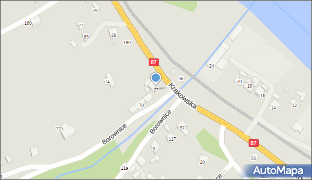 Piwniczna-Zdrój, Borownice, 27, mapa Piwniczna-Zdrój