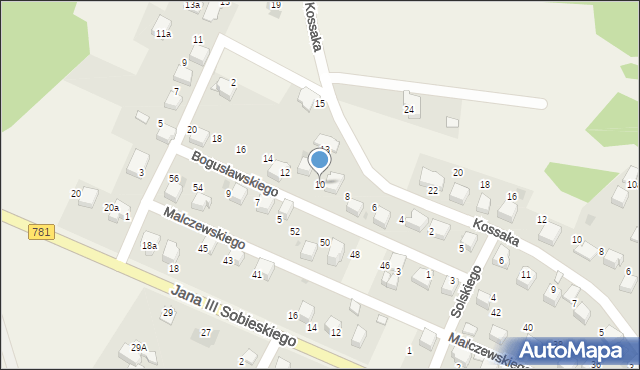 Płaza, Bogusławskiego Wojciecha, 10, mapa Płaza