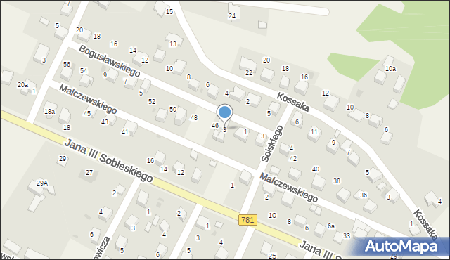 Płaza, Bogusławskiego Wojciecha, 3, mapa Płaza