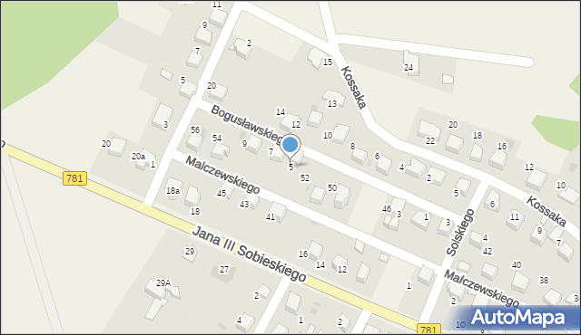 Płaza, Bogusławskiego Wojciecha, 5, mapa Płaza