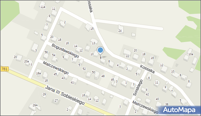 Płaza, Bogusławskiego Wojciecha, 8, mapa Płaza