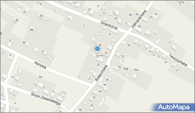 Płaza, Bolęcińska, 31, mapa Płaza