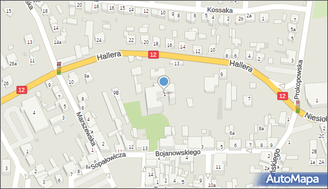 Pleszew, Bojanowskiego Edmunda, 1, mapa Pleszew