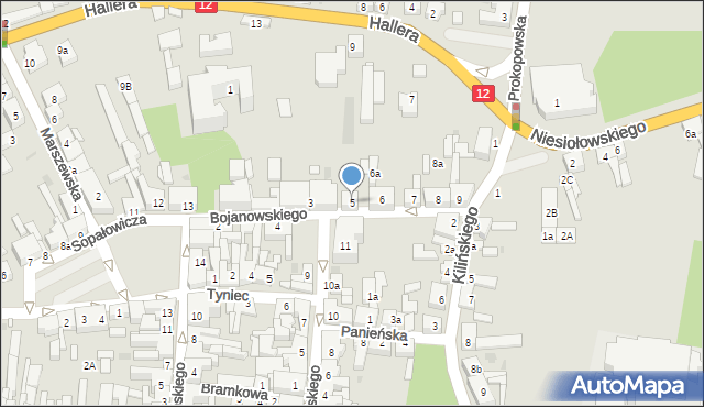 Pleszew, Bojanowskiego Edmunda, 5, mapa Pleszew