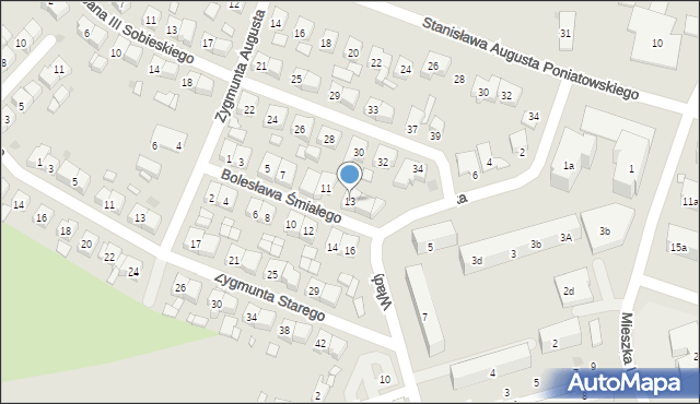 Pleszew, Bolesława Śmiałego, 13, mapa Pleszew