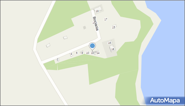 Płociczno, Bociania, 12, mapa Płociczno
