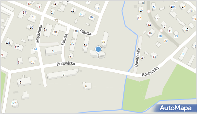 Płock, Borowicka, 7, mapa Płock