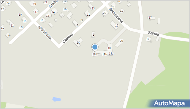 Płock, Botaniczna, 18d, mapa Płock