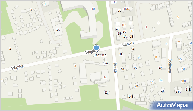 Pobierowo, Borka Karola, 12C, mapa Pobierowo