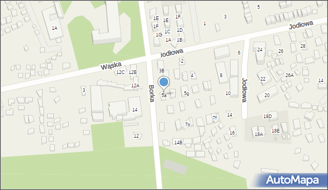 Pobierowo, Borka Karola, 5a, mapa Pobierowo