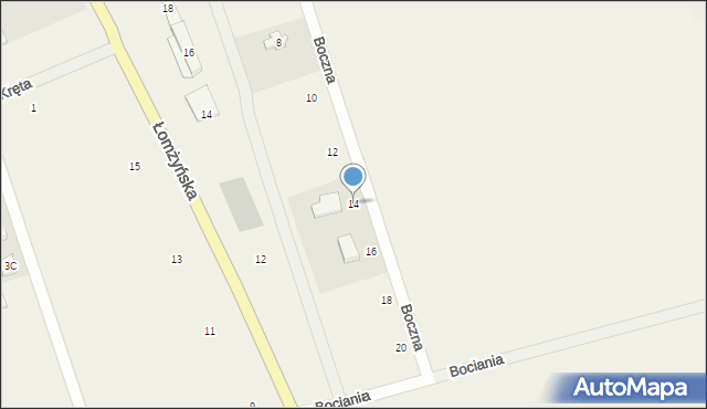 Podgórze, Boczna, 14, mapa Podgórze