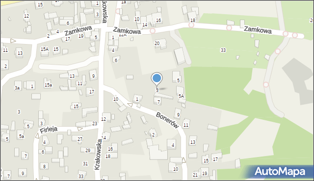 Podzamcze, Bonerów, 3, mapa Podzamcze