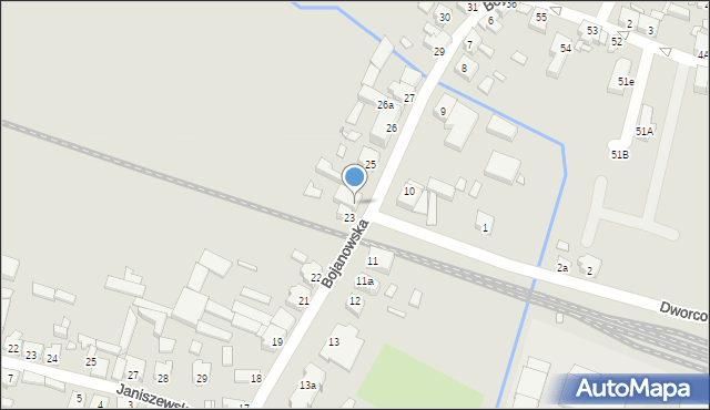 Poniec, Bojanowska, 24, mapa Poniec