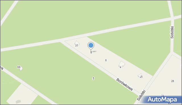 Popowo-Letnisko, Borówkowa, 8, mapa Popowo-Letnisko