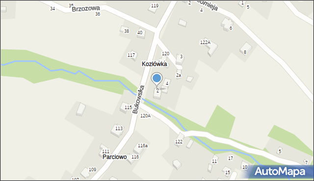 Porąbka, Borowików, 2, mapa Porąbka