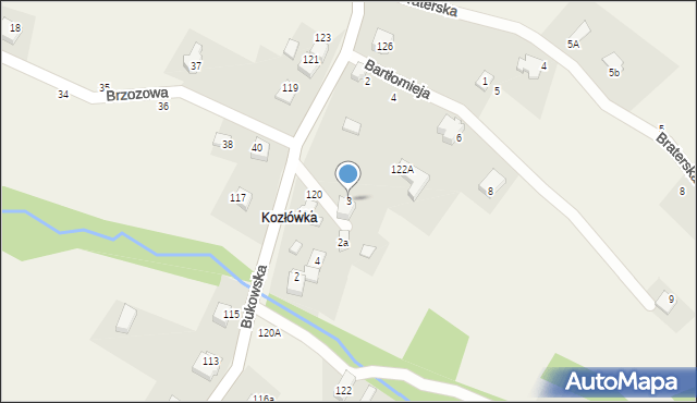 Porąbka, Borowików, 3, mapa Porąbka