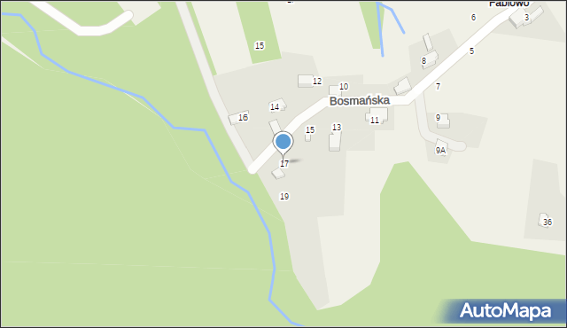 Porąbka, Bosmańska, 17, mapa Porąbka