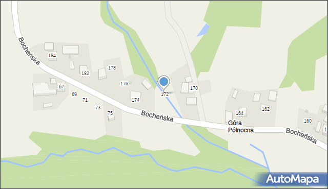 Poręba Spytkowska, Bocheńska, 172, mapa Poręba Spytkowska