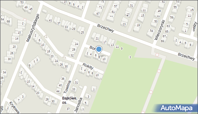 Poznań, Boruty, 8, mapa Poznania
