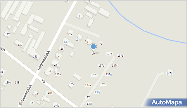 Poznań, Bobrownicka, 2h, mapa Poznania