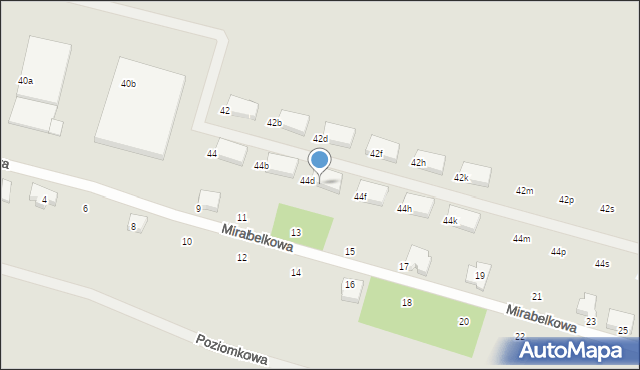Poznań, Bobrownicka, 44e, mapa Poznania