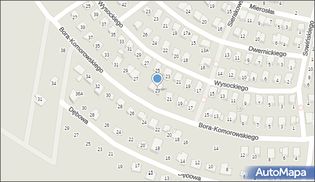 Prudnik, Bora-Komorowskiego Tadeusza, gen., 23, mapa Prudnik