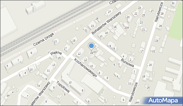 Pruszków, Bohaterów Warszawy, 14, mapa Pruszków