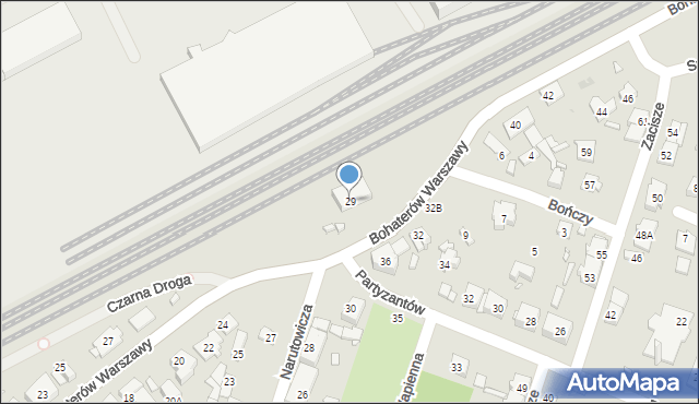 Pruszków, Bohaterów Warszawy, 29, mapa Pruszków