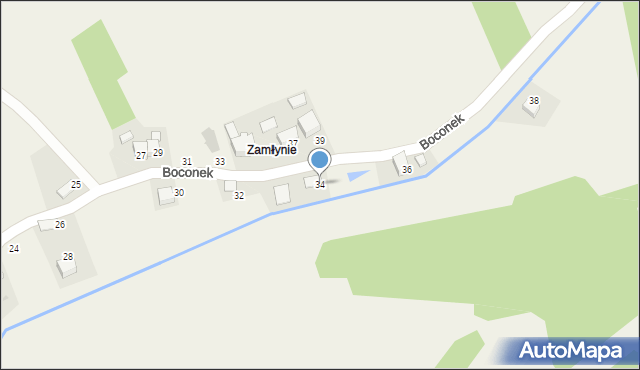 Przeciszów, Boconek, 34, mapa Przeciszów