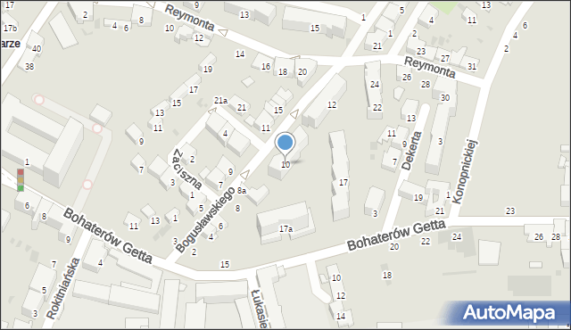 Przemyśl, Bogusławskiego Wojciecha, 10, mapa Przemyśla