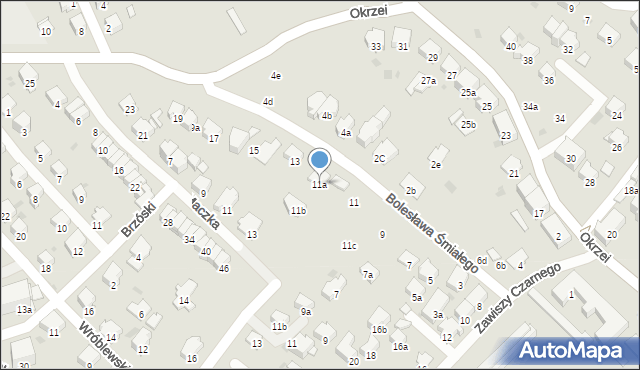 Przemyśl, Bolesława Śmiałego, 11a, mapa Przemyśla