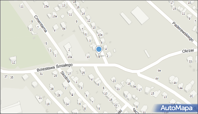Przemyśl, Bolesława Śmiałego, 8, mapa Przemyśla