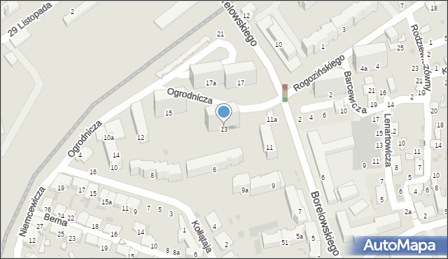 Przemyśl, Borelowskiego Marcina, płk., 13, mapa Przemyśla