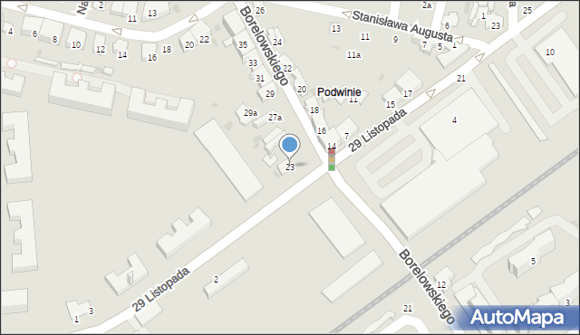 Przemyśl, Borelowskiego Marcina, płk., 23, mapa Przemyśla