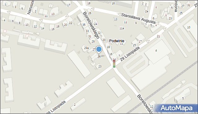 Przemyśl, Borelowskiego Marcina, płk., 25, mapa Przemyśla
