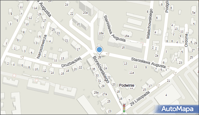 Przemyśl, Borelowskiego Marcina, płk., 26, mapa Przemyśla