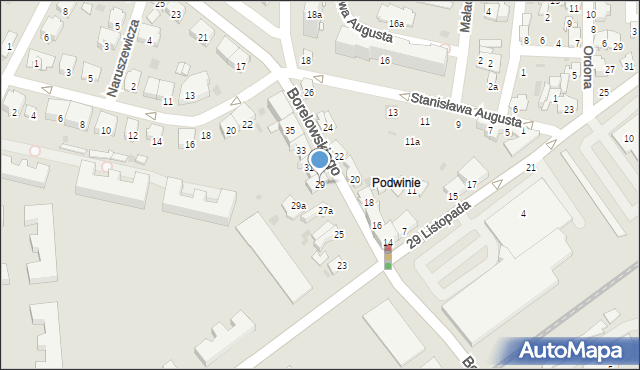 Przemyśl, Borelowskiego Marcina, płk., 29, mapa Przemyśla