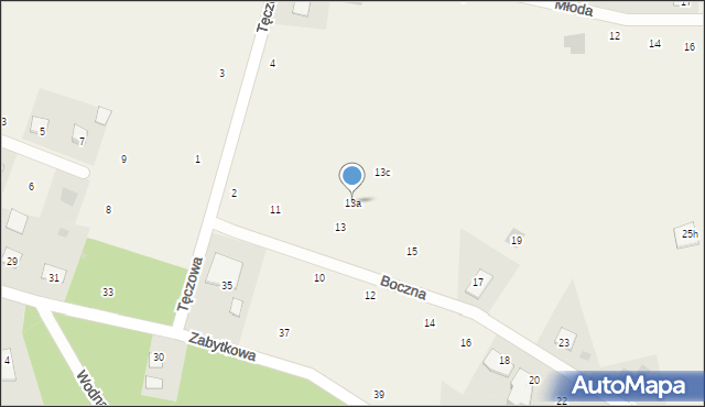 Przyłęki, Boczna, 13a, mapa Przyłęki