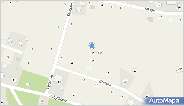 Przyłęki, Boczna, 13b, mapa Przyłęki