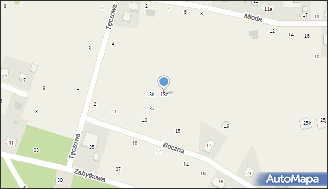 Przyłęki, Boczna, 13c, mapa Przyłęki