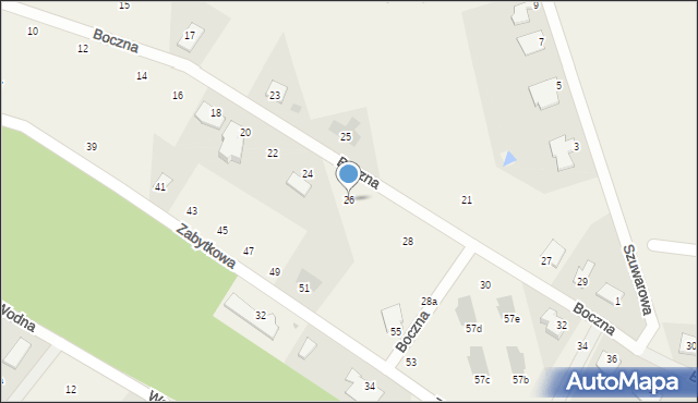 Przyłęki, Boczna, 26, mapa Przyłęki