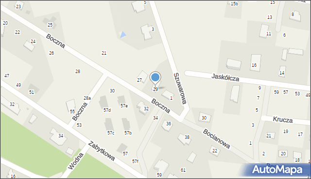 Przyłęki, Boczna, 29, mapa Przyłęki