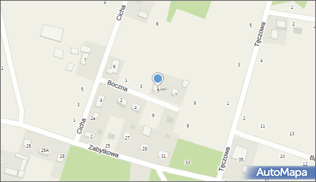 Przyłęki, Boczna, 5, mapa Przyłęki