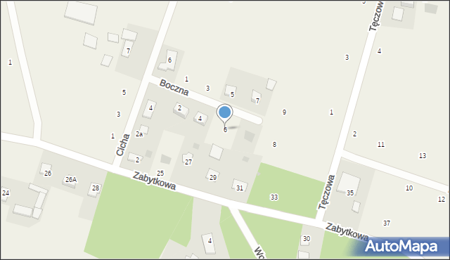 Przyłęki, Boczna, 6, mapa Przyłęki