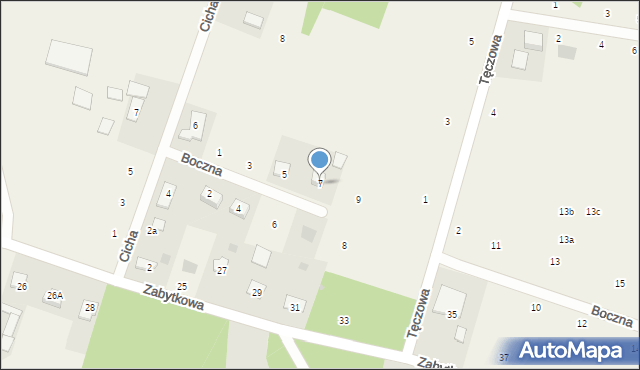 Przyłęki, Boczna, 7, mapa Przyłęki