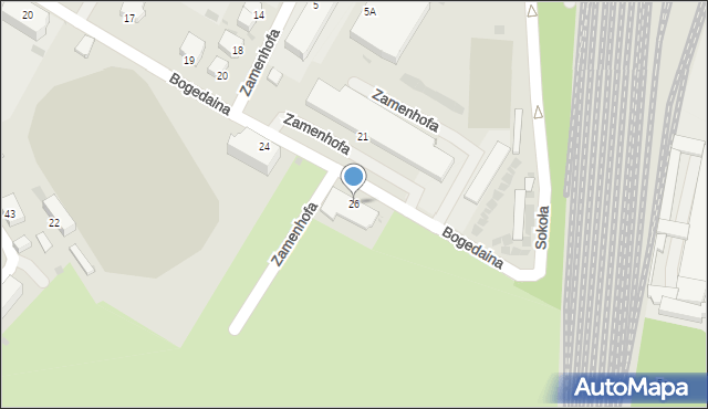 Pszczyna, Bogedaina Bernarda, ks. bp., 26, mapa Pszczyny