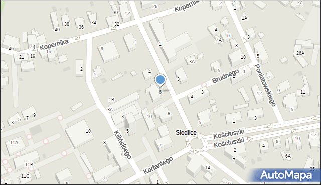 Pszczyna, Bogedaina Bernarda, ks. bp., 6, mapa Pszczyny