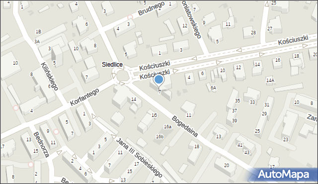 Pszczyna, Bogedaina Bernarda, ks. bp., 7, mapa Pszczyny