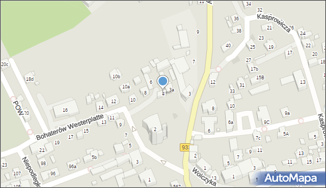 Pszów, Bohaterów Westerplatte, 4, mapa Pszów