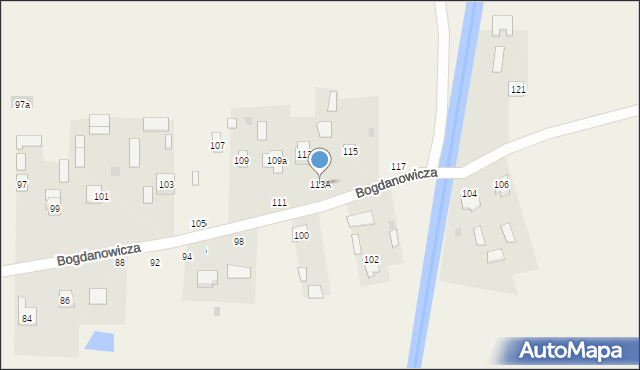 Puchaczów, Bogdanowicza Kazimierza, 113A, mapa Puchaczów